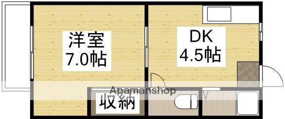 コスモハイツ津島(1DK/2階)の間取り写真