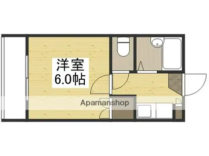 クレールセゾンK(1K/2階)の間取り写真
