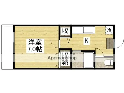 PREIADESA(1K/4階)の間取り写真