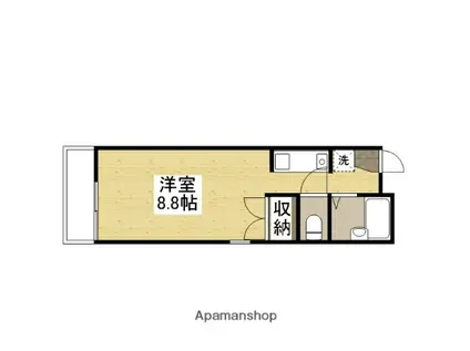 オリオンハウス(ワンルーム/2階)の間取り写真