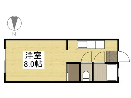 シャンテ操山(ワンルーム/2階)の間取り写真