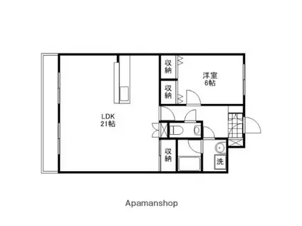 はるなガーデン(1LDK/8階)の間取り写真