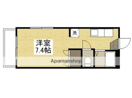 OKANOⅡ(ワンルーム/4階)の間取り写真