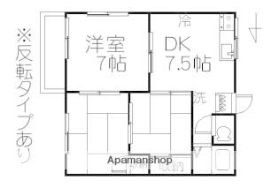 ヌーベル青江(3DK/2階)の間取り写真