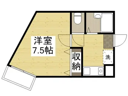 RURU今(1K/4階)の間取り写真