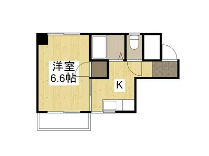 吉岡ビル Ⅱ(1K/4階)の間取り写真