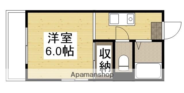 ベイシティ洲崎B(ワンルーム/3階)の間取り写真