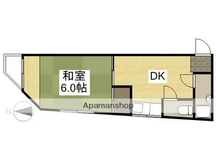 サンコーポ医大(1DK/4階)の間取り写真