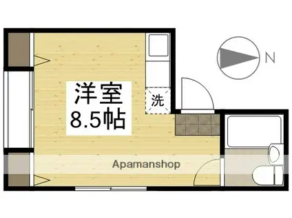 番町マンション(ワンルーム/3階)の間取り写真