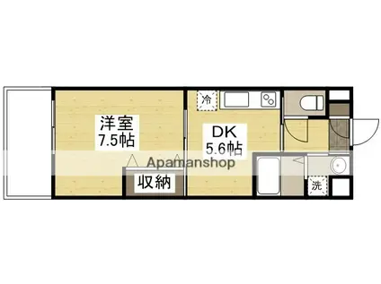 アトーレ野田(1DK/8階)の間取り写真