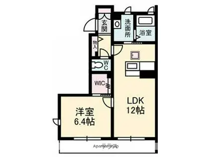 グレーシア(1LDK/1階)の間取り写真