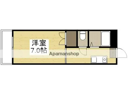 フローレンス当新田2(1K/4階)の間取り写真