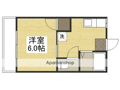 コーポ本水(1K/2階)の間取り写真