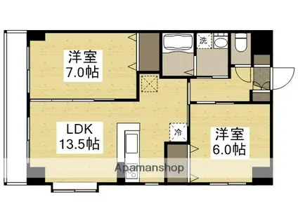 CIEL BLUE(2LDK/2階)の間取り写真
