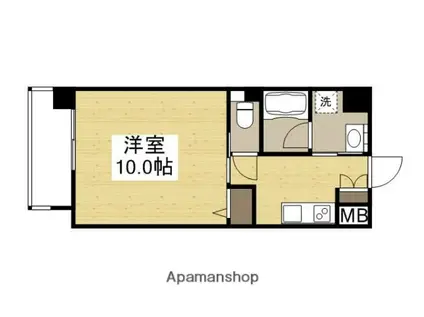 柳町Aマンション(1K/5階)の間取り写真