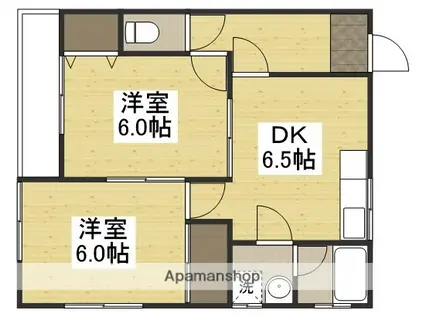 リバーサイドカワノA(2DK/2階)の間取り写真