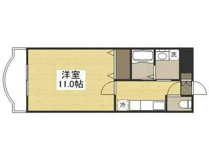 マリベール(1K/5階)の間取り写真