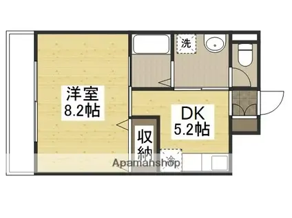 ビュー倉敷(1K/5階)の間取り写真