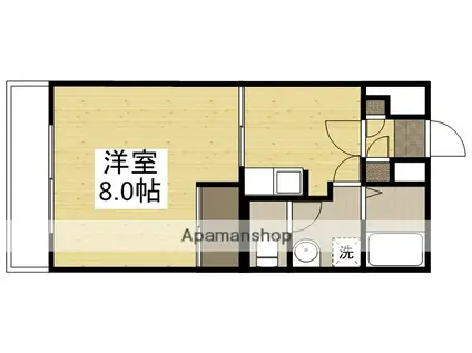 カーサ・ナリトモ中庄(1K/3階)の間取り写真