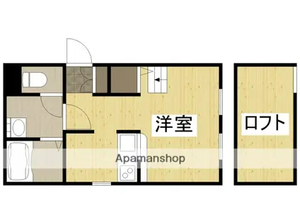メゾン佛欄西A(ワンルーム/1階)の間取り写真