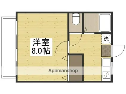 コーポハーベスト(1K/1階)の間取り写真