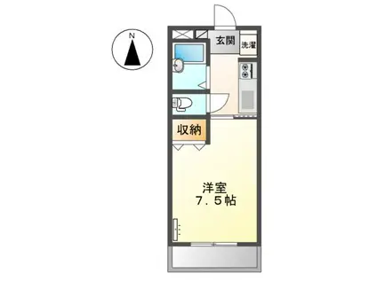 ファインヴィーブル弐番館(1K/1階)の間取り写真