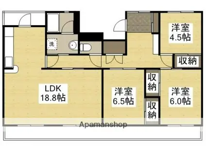 KSB庄Ⅲ(3LDK/3階)の間取り写真