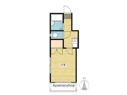 新保第2レジデンス(1K/2階)の間取り写真