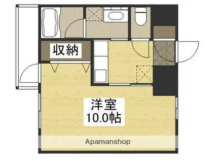 CASA GRANDE医大前(1K/6階)の間取り写真