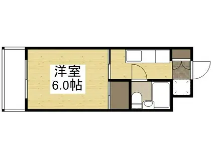 シャルム岡本(1K/1階)の間取り写真