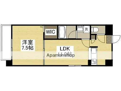 サウスイン西市(1LDK/2階)の間取り写真