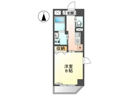 グラン ソート 柳町(1K/9階)の間取り写真