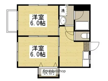 ライジング・サン(2K/2階)の間取り写真