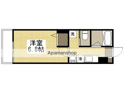 カーム広瀬町A棟(1K/1階)の間取り写真