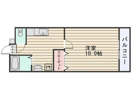 スーリール平田(1K/1階)の間取り写真