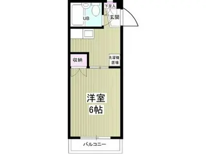 コスモクイーン富田町(1K/3階)の間取り写真