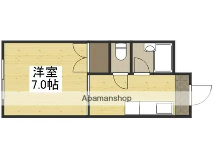 富田町共同ビル(1K/3階)の間取り写真