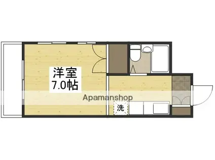 富田町共同ビル(ワンルーム/3階)の間取り写真