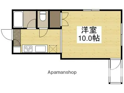 富田町共同ビル(ワンルーム/2階)の間取り写真