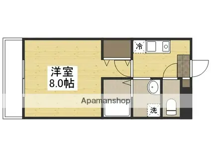 コスモ21(1K/2階)の間取り写真