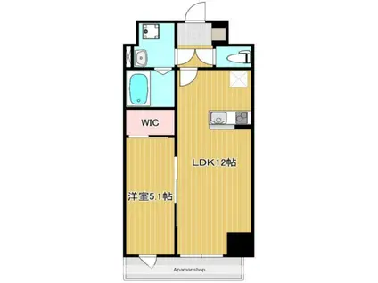 TRINITY(1LDK/4階)の間取り写真