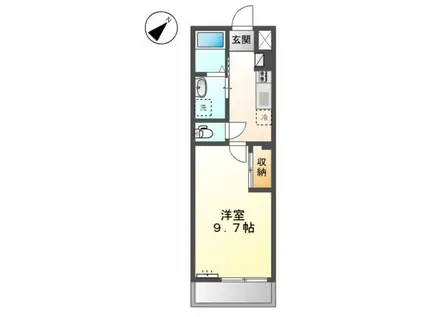 スカイコート(1K/2階)の間取り写真