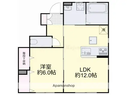 メゾンYASUI B(1LDK/1階)の間取り写真