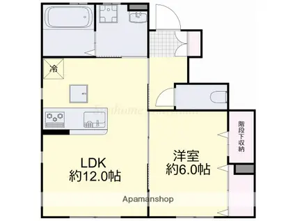 メゾンYASUI B(1LDK/1階)の間取り写真