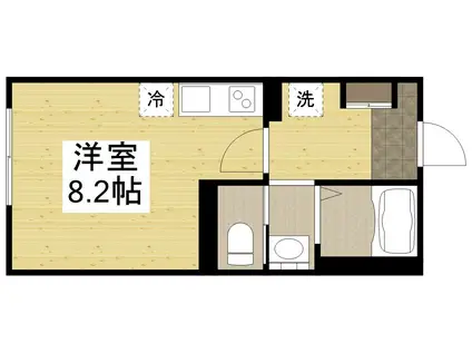 学南町マンション(ワンルーム/1階)の間取り写真