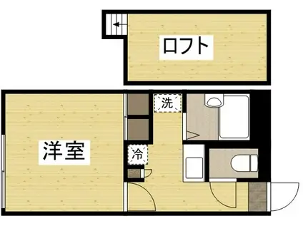 レオパレスR250岡山東(1K/1階)の間取り写真