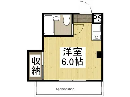 アルフォーレ(ワンルーム/4階)の間取り写真