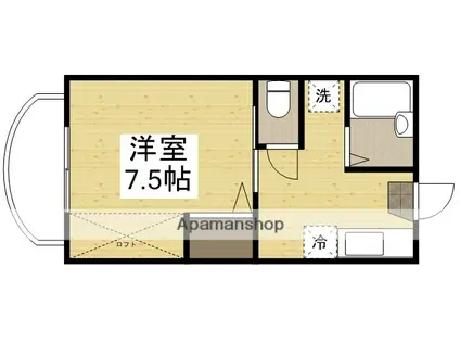 べレール清心(1K/1階)の間取り写真