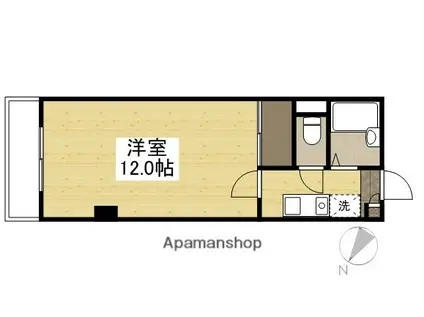 北村ビルSEED21 A棟(1K/3階)の間取り写真