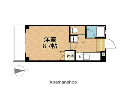 WING東島田(1K/1階)の間取り写真